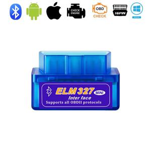 미니 ELM327 V2.1 OBD2 스캐너 코드 리더 안드로이드/IOS 블루투스 자동차 진단 도구 자동차 결함 감지기
