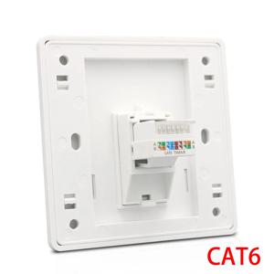 CAT6 RJ45 네트워크 벽면 커버 Tenda 이더넷 스위치용 흰색 1 포트 인터넷 패널 압출 와이어 LAN 소켓 페이스플레이트