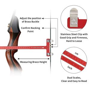 양궁용 알루미늄 합금 눈금자, 활 스트링 노킹 포인트, 야외 스포츠 측정, 사격, 사냥 액세서리, T, L, 1Pc