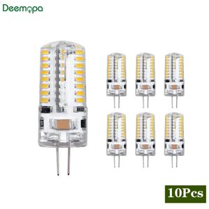 10 개/몫 G4 LED 램프 2W 3W 4W 5W 7W 9W AC DC 12V 220V 옥수수 전구 SMD2835 3014 360 빔 각도 할로겐 샹들리에 조명 교체