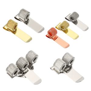 2/3/4Pcs 싱글/더블/트리플 홀 금속 스프링 펜 홀더 포켓 클립 의사 간호사 유니폼 펜 홀더 사무용품