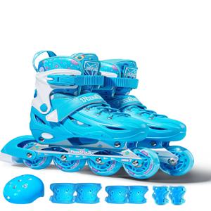 Easy Star Sports Wind 1 세트 하이 엔드 하드 쉘 풀 서라운드 PU 휠 풀 플래시 롤러 스케이트 조정 가능한 크기 전문 tra