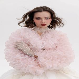 프린세스 라이트 핑크 숏 여성 재킷, 푹신한 티어드 오간자, 여성 코트 의상, 여성 블레이저, 커스텀