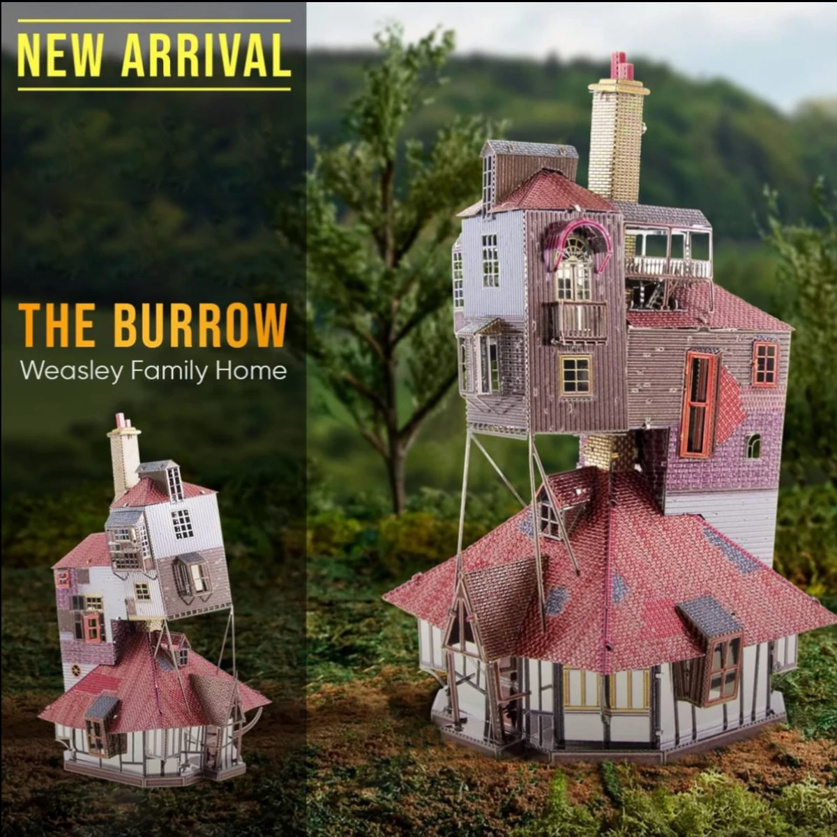 버로우 3D 금속 퍼즐 모델 키트, DIY 레이저 컷 퍼즐, 어린이용 직소 장난감