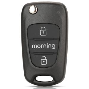 Jingyuqin 3 버튼 접이식 원격 자동차 키 쉘 Fob Kia Rio 3 Picanto Ceed Cerato Sportage K2 K3 K5 Soul Hyundai Morning