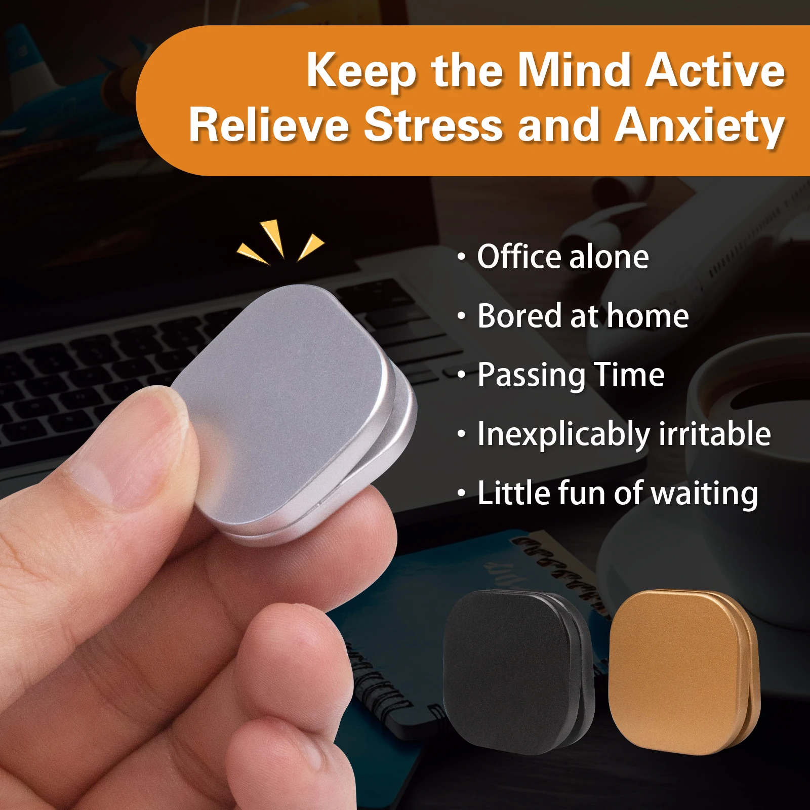 See-Saw Fidget Toys 성인, 소년을 위한 금속 Fidget Cliker 자기 Fidget 슬라이더, 남성 스트레스 완화 불안