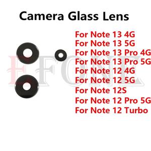 샤오미 레드미 노트 13 프로 플러스 4G 5G (중국) 12S 12T 12 프로 플러스 터보 5G 후면 카메라 유리 렌즈 접착제 포함