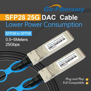 25Gb DAC 케이블 Twinax 케이블 SFP28 - SFP28 0.5m,1/2/3m SFP 직접 연결 구리 Cisco/Mikrotik 이더넷 스위치와 호환 가능
