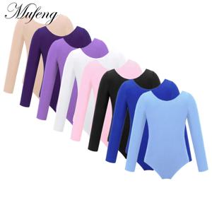 키즈 체조 댄스 레오타드 바디 슈트 긴 소매 댄스웨어 클래식 의상 십대 소녀 발레 투투 Bailarina Dancerwear