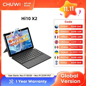 CHUWI Hi10 X2 태블릿 듀얼 코어 인텔 10세대 i3-10100Y 8GB RAM 256GB ROM 인텔 UHD 그래픽스 615 10.1인치 LCD 화면 2 IN 1 태블릿 ﻿