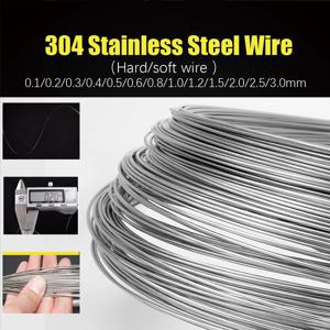 1/5/10/20/50M 304 스테인레스 스틸 스프링 와이어 소프트/하드 와이어 직경 0.1 0.2 0.3 0.4 0.5 0.6 0.8 1.0 1.2 1.5 2.0 2.5 3.0mm