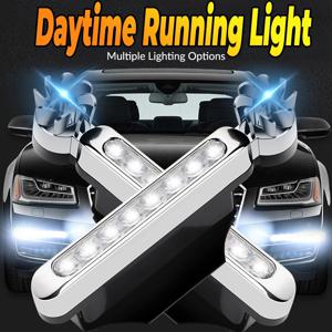 풍력 자동차 LED 주간 주행등, 자동 보조 조명, 회전 선풍기 램프, 자동 주간 헤드라이트, 자동차 액세서리