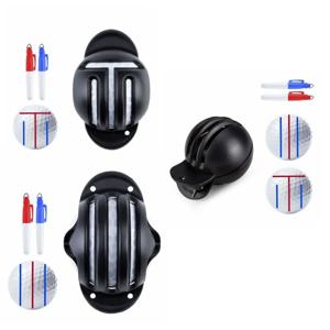 1 세트 2 펜 골프 볼 라인 마커 양면 마킹 마킹 라인 골프 스크라이브 비 페이딩 정렬 골프 볼 마커 펜