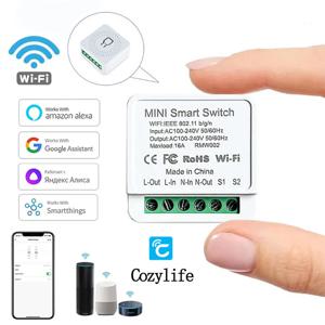 스마트 홈 16A 20A Wifi 무선 스위치 DIY 모듈 양방향 제어 APP 원격 제어 AC100-240V Alexa Google Assistant와 함께 작동