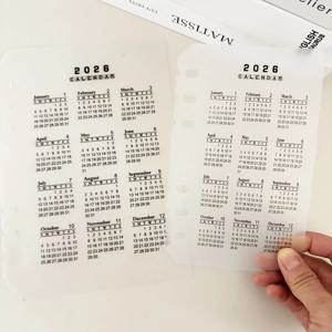 Sharkbang 2026 A5/A6 PP 바인더 보드, 투명 반투명 ​​캘린더 인덱스 리필, 루스 리프 링 배플