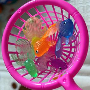 10개/세트 어린이용 부드러운 고무 금붕어 아기 목욕 장난감, 어린이 시뮬레이션 미니 금붕어 물놀이 유아용 재미있는 수영 해변 선물