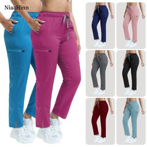 새로운 애완 동물 수술 바지 여성 남성 의료 스크럽 작업 바지 남여 스트레치 미용실 작업 바지 약국 의사 간호사 바지