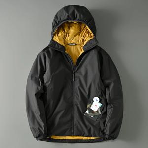 청소년용 아웃도어 경량 패션 겨울 재킷 남성용 보온 방풍 방수 솜 패딩 코트 스탠다드 핏 후드