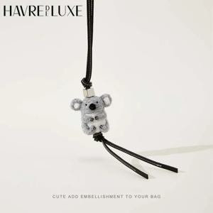 고급 동물 참 울 펠트 수제 코알라 팬더 토끼 돼지 사슴 양 올빼미 동물 과일 귀여운 인형 가방 액세서리