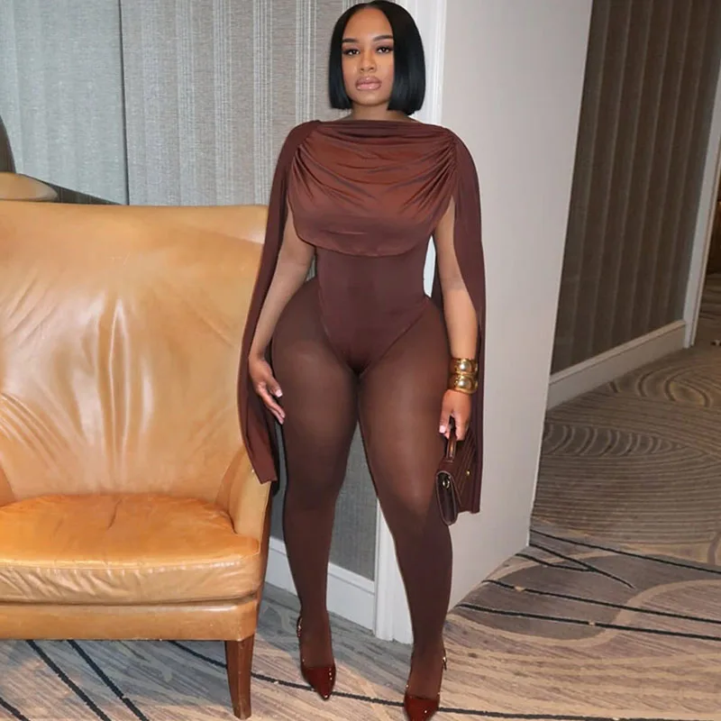 솔리드 패치 워크 붕대 셔링 점프 슈트 여성 우아한 민소매 Strecth Sheath Evening Romper 여성 점프 슈트 Combinaison Femme