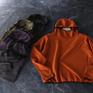 스포티한 버블 텍스처 얇고 빠르게 마르는 긴팔 후드 남성 캐주얼 티셔츠 트렌디한 루즈핏 가을 청년 모던 스타일