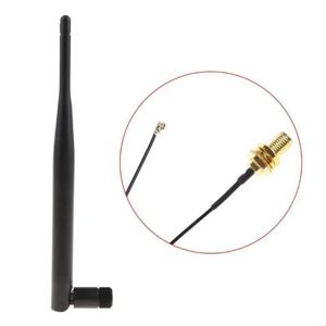 RP-SMA 남성 868 MHz 5dBi 무선 안테나 라우터 안테나 + 15cm RP SMA 여성-IPX 1.13 케이블