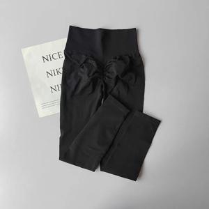 복숭아 엉덩이 피트니스 레깅스 하이 웨이스트 빠른 건조 통기성 훈련 엉덩이 리프팅 타이트 스포츠 요가 9 점 바지