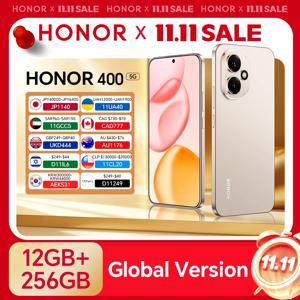 HONOR 400 12GB+256GB/512GB 5G 글로벌 버전 스마트폰 6.55'' AMOLED 화면 200MP 카메라 6000mAh 100W 슈퍼차지 OTG NFC