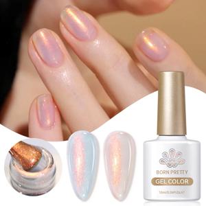 BORN PRETTY 10ml 오로라 글리터 젤 매니큐어 울트라 샤인 카멜레온 레이저 세미 퍼머넌트 UV 젤 네일 아트 바니시