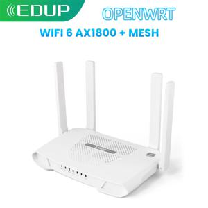 EDUP RT2983 AX1800 OPENWRT WIFI6 공유기 무선 네트워크 기가비트 광대역 듀얼 밴드 802.11AX MU-MIMO 메시 4 안테나