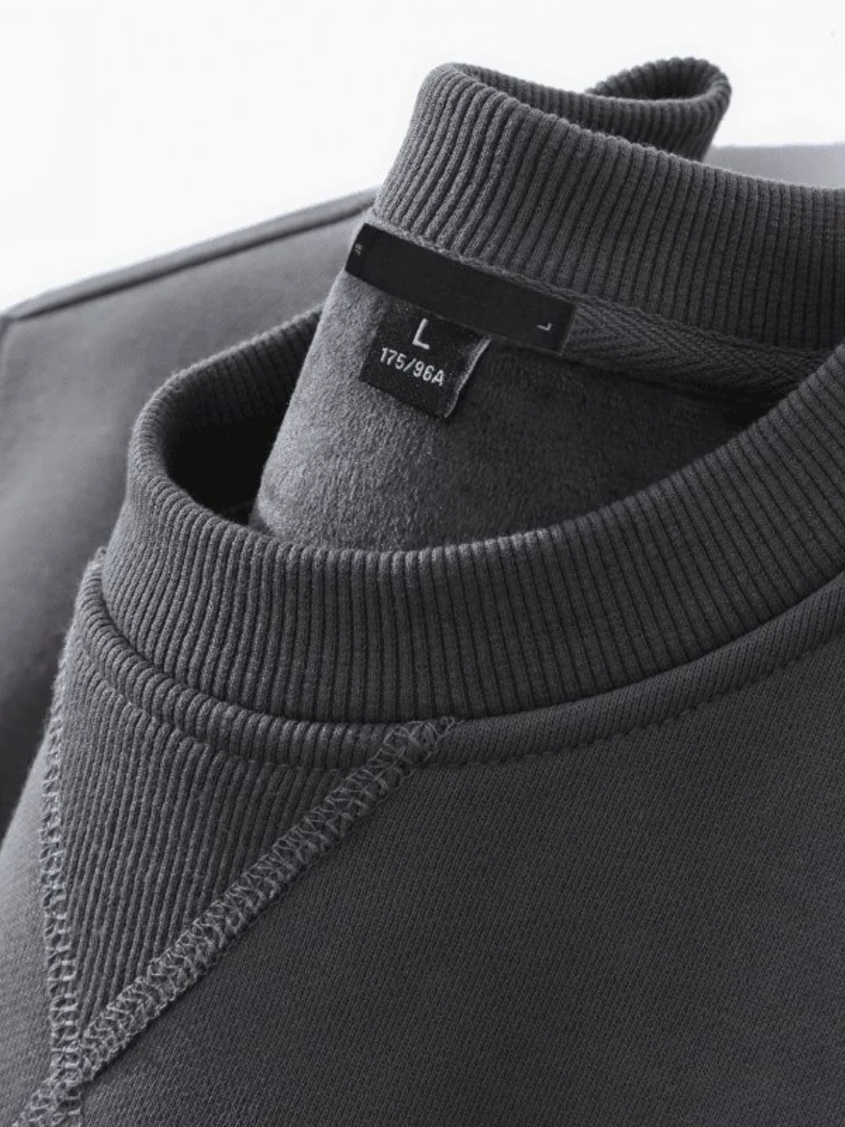 두꺼운 플리스 후드티 남성용 단색 라운드넥 재킷 가을 겨울 신상 청년 인기 루즈핏 긴팔 티셔츠