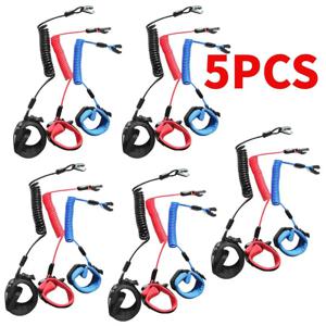 야마하 제트스키용 해양 선외기 보트 모터 킬 스톱 키 로프 리마인더 로프 보트 비상 정지 장치 5개