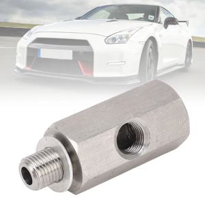 M10x1 0mm 오일 압력 센서 티 어댑터 남성-여성 1 8NPT 측면 구멍 터보 공급 라인