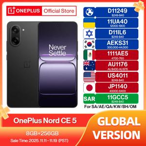 월드 프리미어 OnePlus Nord CE 5 글로벌 버전 스마트폰 7100mAh 배터리 MediaTek Dimensity 8350 Apex 50MP Sony LYT-600 카메라