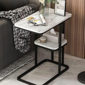 모던 심플 소파 사이드테이블 미니 커피테이블 거실 북유럽 스타일 코너테이블 발코니 수납 캐비닛 럭셔리 스퀘어 테이블