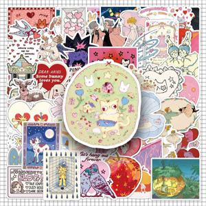10/30/50PCS 동화 스타일 낙서 스티커 Kawaii 소녀 만화 장식 데칼 DIY 가방 노트북 전화 자전거 INS 스티커
