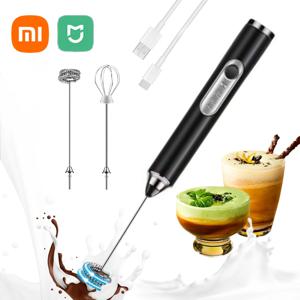 MIJIA 우유 거품기 충전식 핸드 헬드 계란 비터 2 헤드 세트 전기 우유 거품기 폼 메이커 믹서 커피 카푸치노 크림
