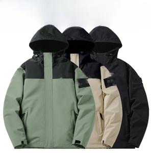 남성용 경량 통기성 방수 재킷 봄 가을 등산 티베트 야외 방풍 코트 편안한 폴리에스터 혼방
