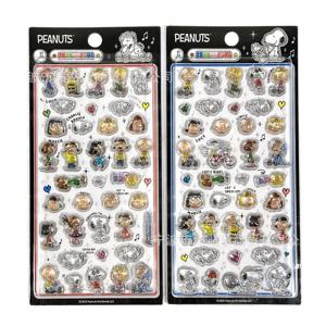 1/4개 일본 스누피 3D 입체 크리스탈 스티커 귀여운 DIY 휴대폰 장식 스티커 학생 수첩 문구 선물