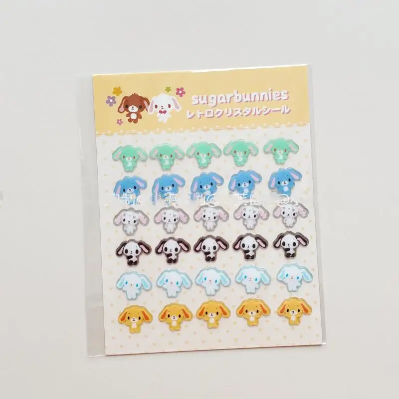 다이아몬드 엣지 산리오 슈가버니스 글리터 젤리 스티커 귀여운 리틀 트윈스타즈 소녀 DIY 스티커 장난감 전화 케이스 장식 선물