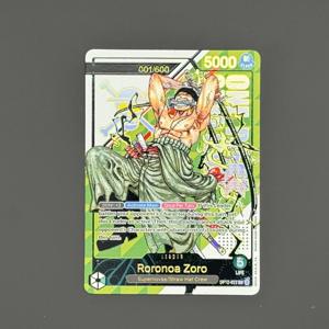 원피스 TCG 영어 리더 카드 조로 상품 OP12-020 그린 조로 카드 포일드 텍스처드 카드