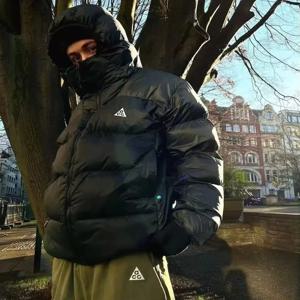 겨울 후드 스포츠 숏 코튼 재킷 따뜻한 자수 남성 재킷 한국 패션 방수 방풍 겨울 재킷 남성용