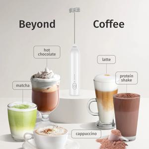 우유 거품기, 거품기 및 거품기가 포함된 커피용 3단 전기 거품기, USB 충전식 우유 거품기 메이커
