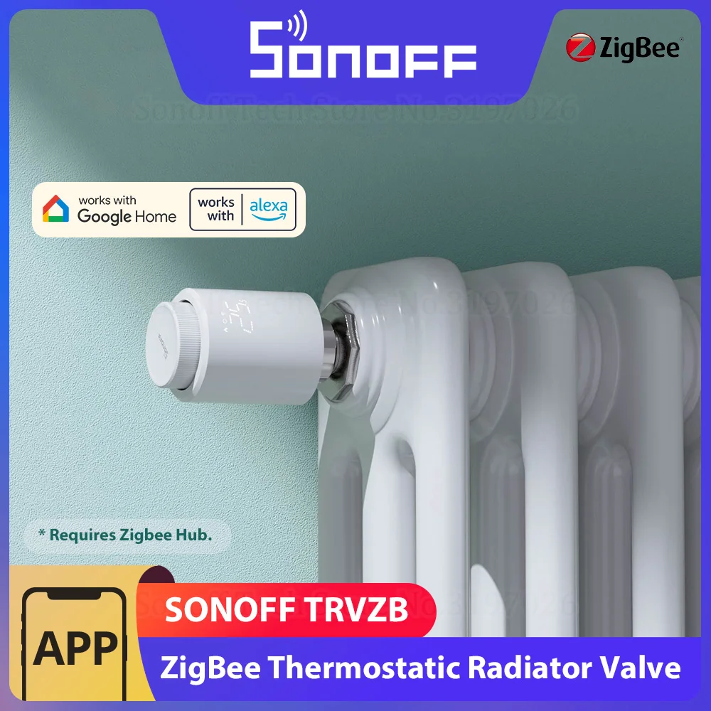 SONOFF TRVZB Zigbee 온도 조절 라디에이터 밸브 스마트 홈 난방 Froest Protection eWeLink Alexa를 통한 원격 그룹 제어