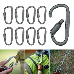 3pcs/6pcs/12ps Carabiner 세트 키 캠핑 생존 EDC 야외 키 체인 클립 합금 알루미늄 전술 Caribiner 후크 Karabiner