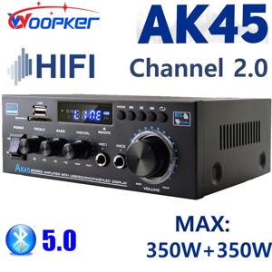 Woopker AK45 HiFi 디지털 앰프 최대 전력 90Wx2 채널 2.0 블루투스 서라운드 사운드 AMP 스피커 가정용 자동차