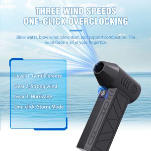 프로 터보 에어 더스터 송풍기 |   자동차 디테일링/키보드/워크샵을 위한 무선 다중 장면 폭풍 바람 |    LED 안전 경보 시스템