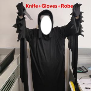할로윈 성인 남성 악마 공포 영화 죽음의 의상 코스프레 멋진 드레스 파티 액세서리 소품