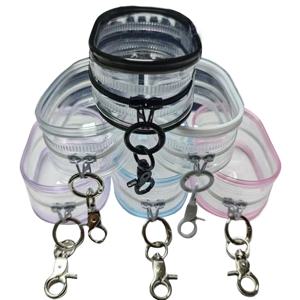 1PCS 보석 주최자 플라스틱 투명 스토리지 박스 파우치 미스터리 상자 키 체인 귀여운 인형 가방 조직 방진 케이스