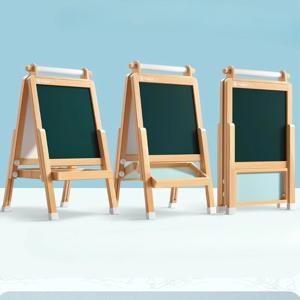 양면 어린이 미술 이젤 - 접이식 스탠드 및 미술 용품 ​​보관함이 포함된 자석 화이트보드/칠판 어린이 드로잉 보드